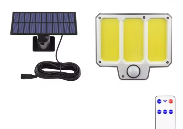 Waterproof Led Solar Security Garden Flood Light with Adjustable Solar Panel Reflector for Yard Garden Garage